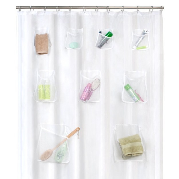 This organizing shower curtain ($19.86).