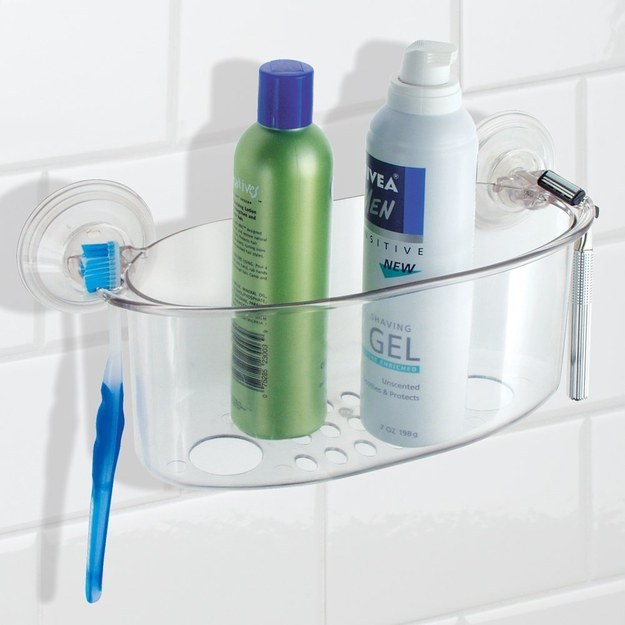 This hanging shower caddy ($12.99).