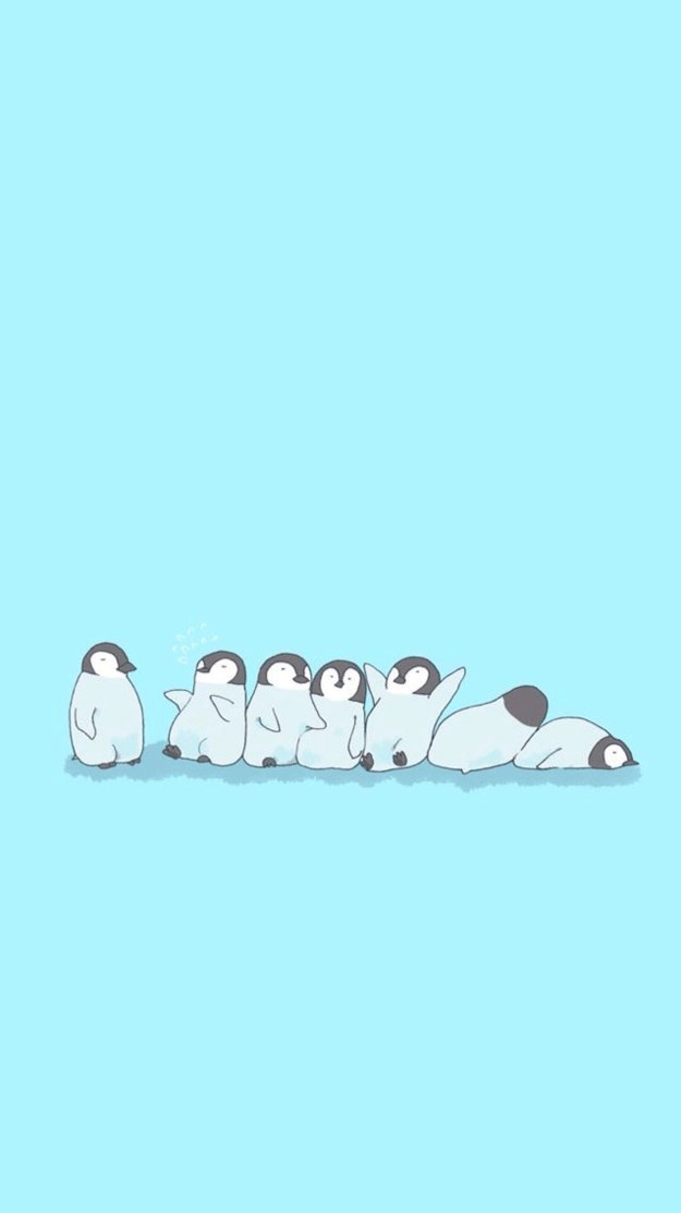 These penguins that are basically a chronological depiction of your week: