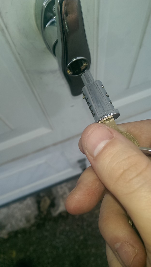 And the one who installed this joke of a lock.