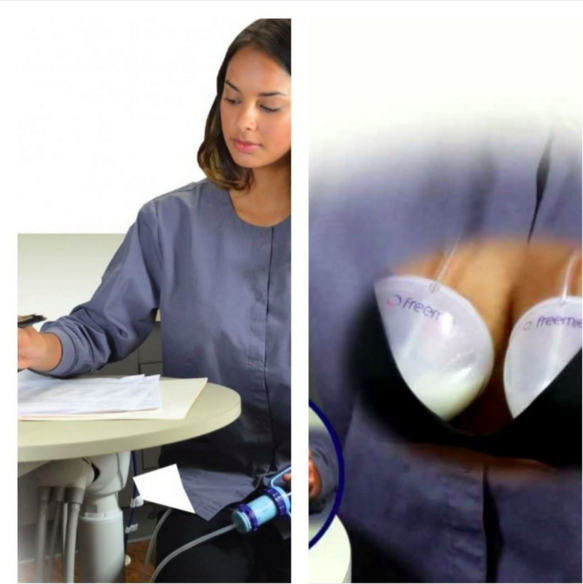 This breast pump that lets you pump in public with your shirt on.