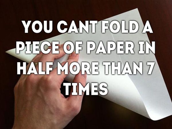 It’s more like 12 times but it all depends on size and girth.....of the paper