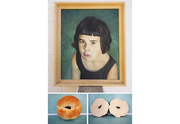Clean your paintings with the soft side of a bagel to remove years of dirt and grime.