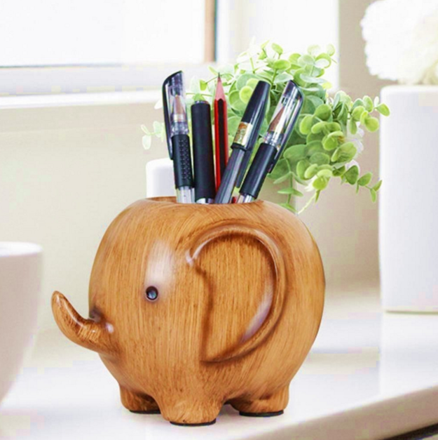 An elephant who'd rather work for pencils than peanuts.