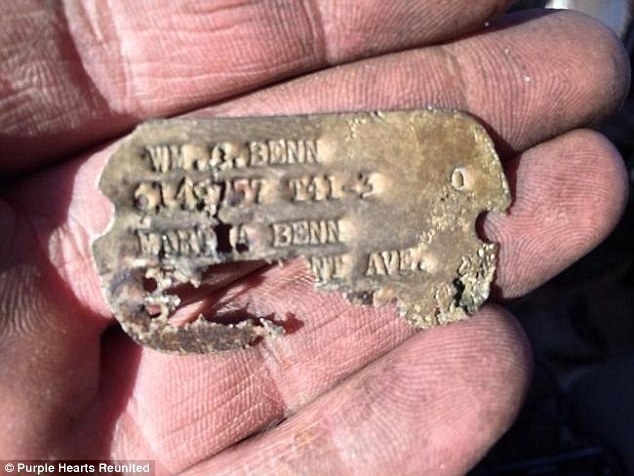 Treasure hunters found a WWII military dog tag on a Massachusetts' beach. The tag belonged to Cpl. William Benn; he served in the Air Force. 