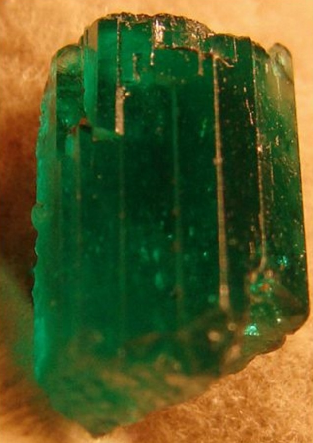 A piece of emerald found in Vero Beach, Florida.  
