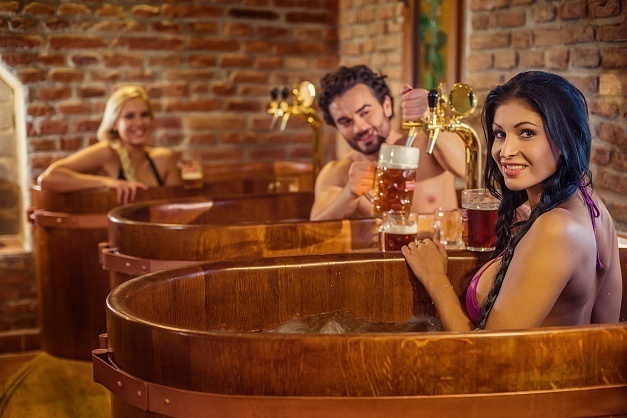Bathe in Barley and pull your own glasses of beer from a personal tap at The Beer Spa in Prague, a popular destination for couples.