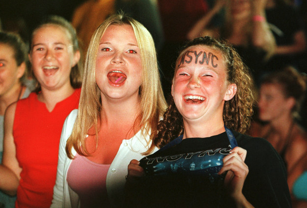 Kids then: She wrote NSYNC on her head.