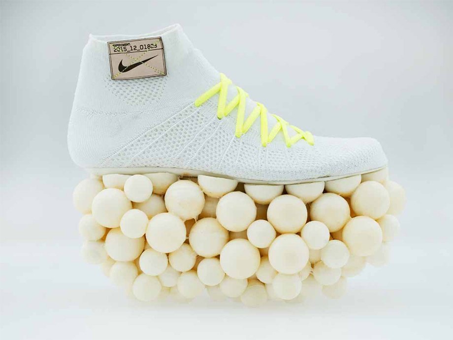 Independently compressing foam spheres are supposed to lessen the impact of foot on pavement and spring back quickly to increase energy return. 

Why am I suddenly craving Dippin' Dots?