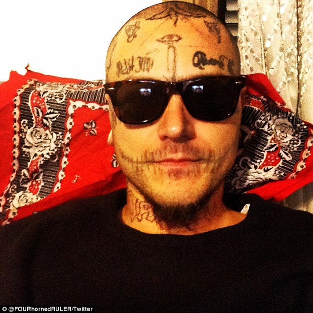 He told court how he tattooed his face with his own hands as a sign of remorse two weeks after the car crash