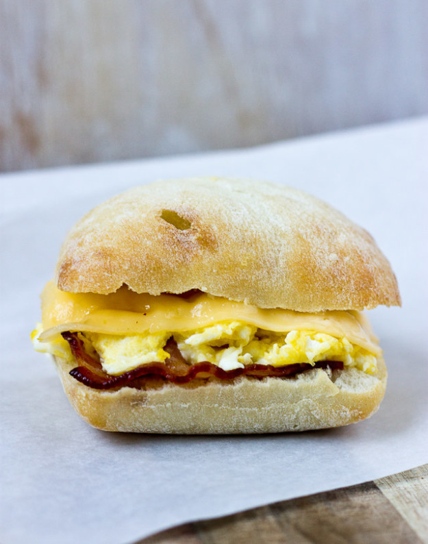 Bacon, Egg and Gouda Breakfast Sandwich