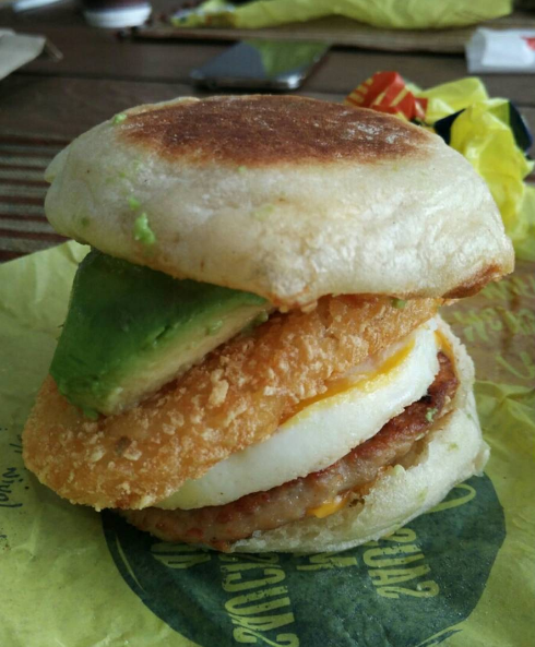 Or if you're in a country that serves avocado on some of its burgers, add it to your breakfast.