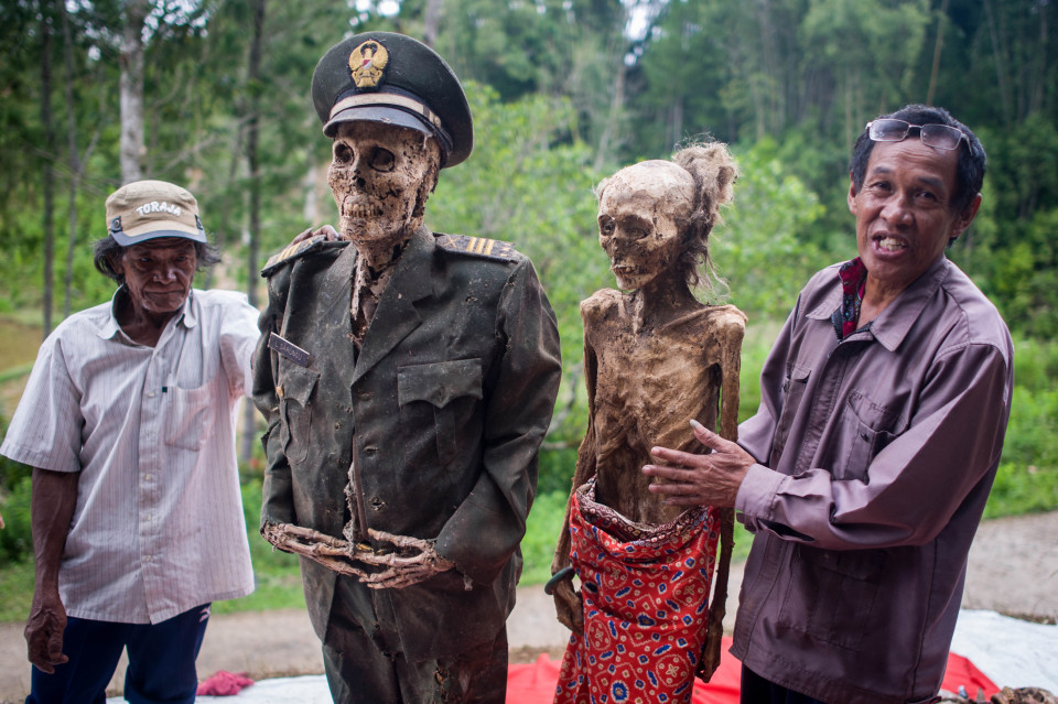 An army veteran, dead for 10 years, was dressed in uniform for the Ma'nene ritual