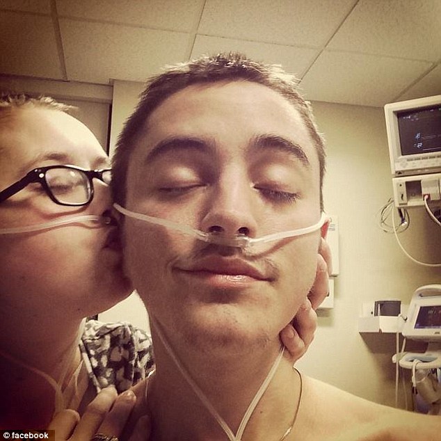 Both Katie and Dalton (pictured together) were afflicted with cystic fibrosis 