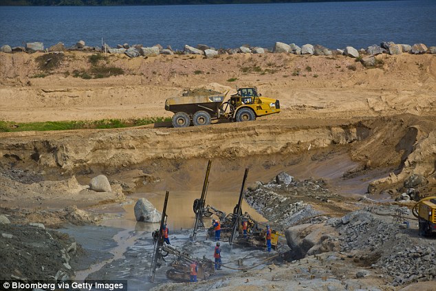 The Belo Monte Dam is a hydroelectric dam complex under construction on the Xingu River in Para, Brazil 