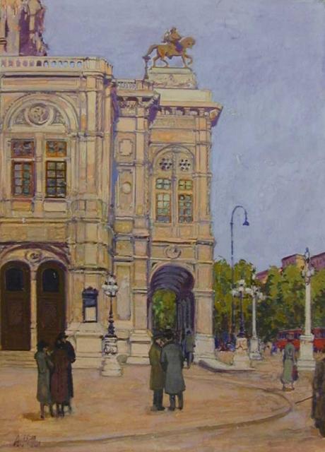 「Vienna Opera House Corner Scene」