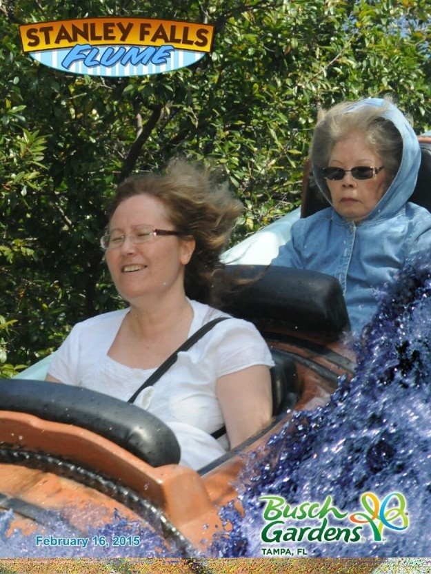 This grandma who isn't impressed with your log flume: