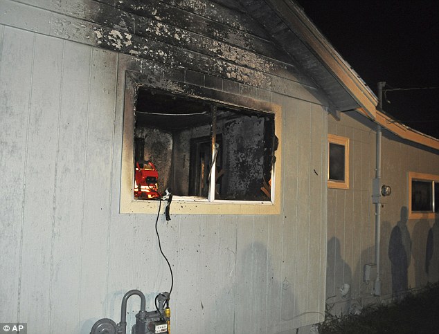 The fire broke out about 11.30pm Friday in Spokane's Hillyard neighborhood. Pictured is the exterior of the building
