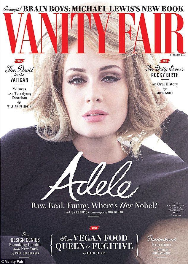 Battle: Adele has revealed in an interview with Vanity Fair that she's 'too scared' to have another child, after suffering postpartum following the 2012 birth of her son Angelo