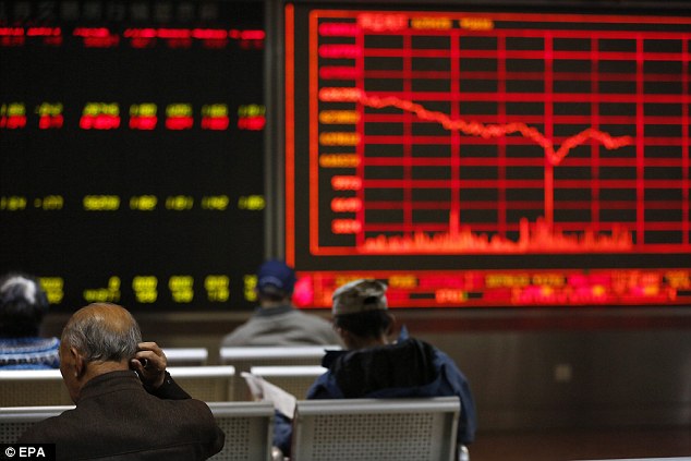 Tumble: Asian markets plunged following news of the victory by Donald Trump in a reflection of the uncertainty that his presidency will bring. However, China will welcome his election if it means a greater US withdrawal from its role as the 'world's policeman'