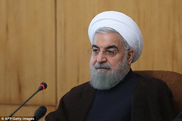 No going back: Iranian President Hassan Rouhani has said there is 'no possibility' of his nuclear deal with world powers being overturned by US president-elect Donald Trump despite his threat to rip it up