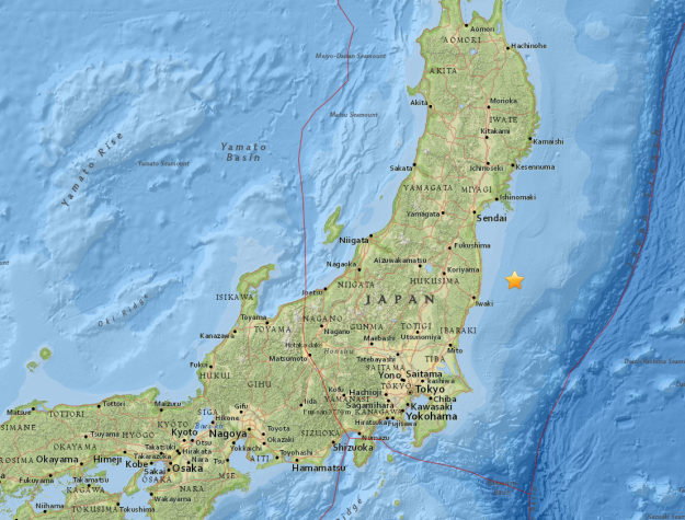 A magnitude 7.4 earthquake struck off the coast of Japan early Tuesday, spawning tsunami waves up to 4 feet high and prompting evacuations along the coast.