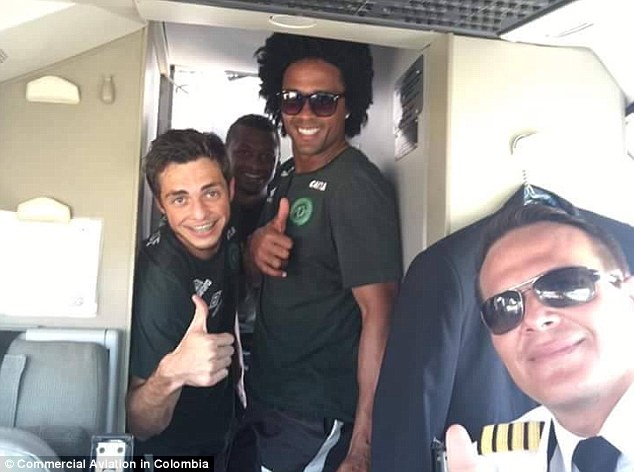 Images emerged online showing players in the cockpit posing for pictures with pilot Miguel Quiroga, who was flying the doomed plane