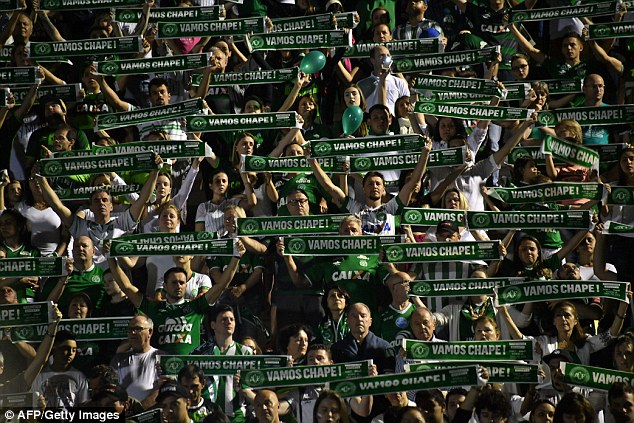 The stands were a solid wall of green representing the team colours, but the pitch was empty in a poignant reminder that players were due to be lining up for the club's biggest ever fixture against Atletico Nacional