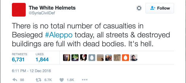 The local volunteer rescue force, the White Helmets, described streets full of dead bodies and a still unknown number of casualties.