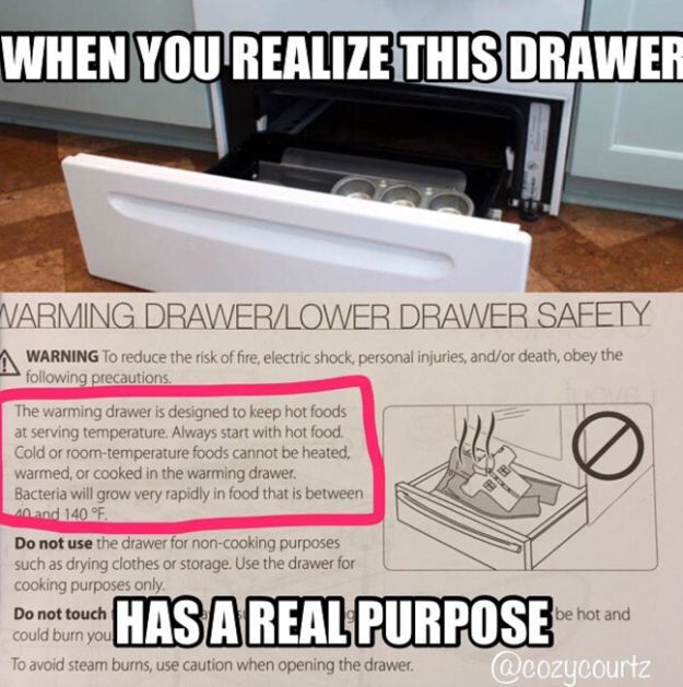The bottom drawer of your oven actually serves a purpose.