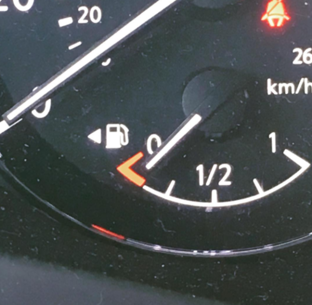 The little gas tank on your car's dashboard has an arrow that tells you what side it's on.