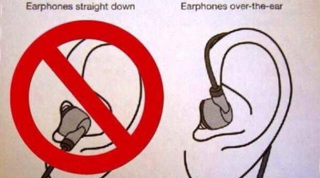 This is actually the proper way to wear ear buds.