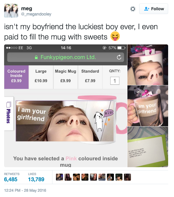 This girl who had the best gift idea ever for her boyfriend.