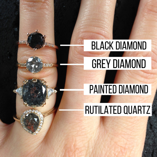 If you want the grey diamond look for less, go for rutilated quartz.