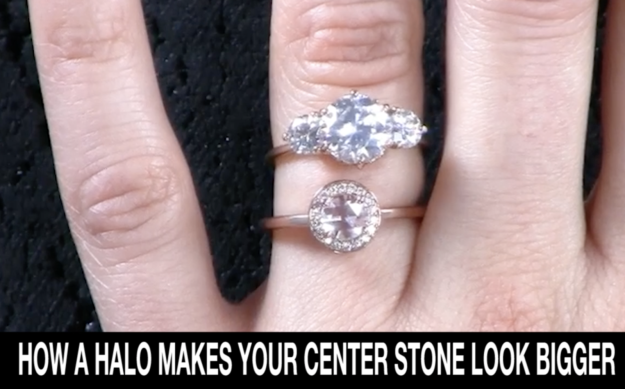 If you want an impressive AF-looking ring without the high price tag, get a halo.