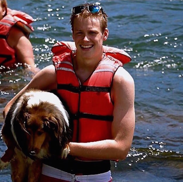 This is Sean, a 20-year-old sophomore at Oregon State, and his dog, Willy.