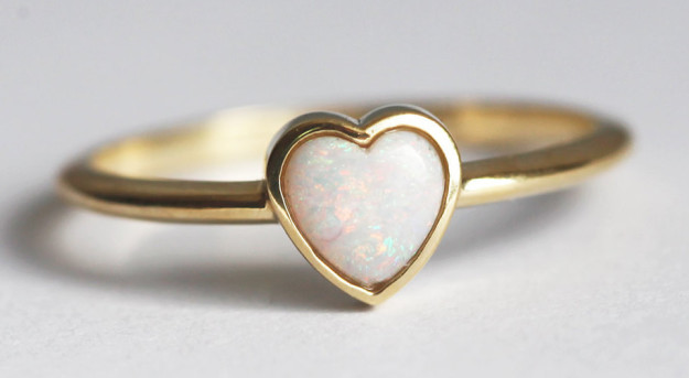 A dainty opal ring that'll win over your real heart.