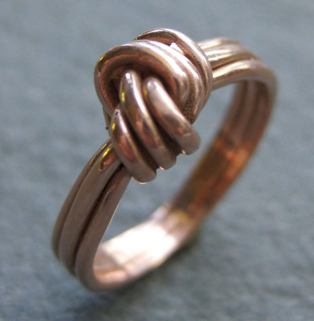 A simple rose gold knot ring for people who could care less about the bells (gems) and whistles (minerals).