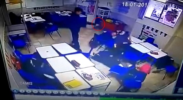 Utterly chilling security video shows the boy raise the pistol and shoot two defenseless classmates in the back of the head