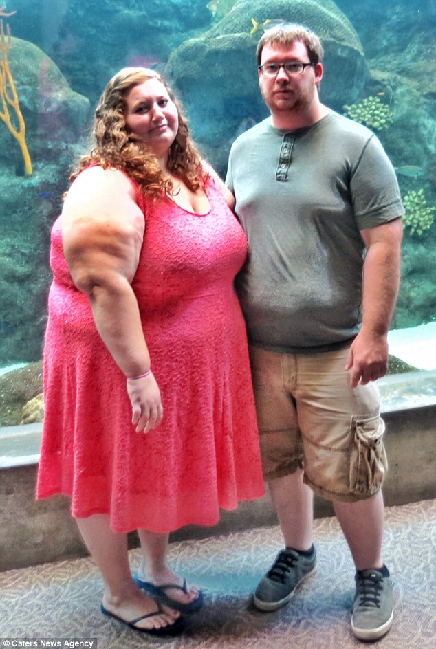 Lexi and Danny Reed tipped the scales at a combined weight of 770lbs (55st) after their diet of pizza and greasy Chinese food saw them devour 8,000 calories a day