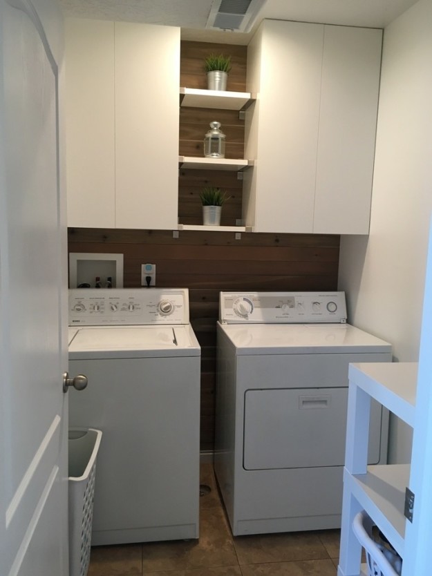 ...that became a minimalist laundry room with lots of nice-looking storage space.