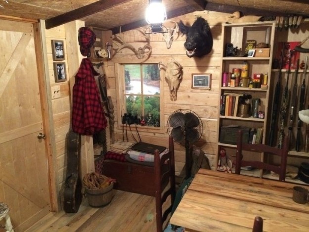 ...that was reimagined into a fully-outfitted rustic cabin.