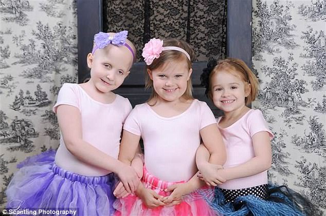 Ready for life: The girls have grown up a bit since the first photo in 2014, and are now all happily recovered from cancer