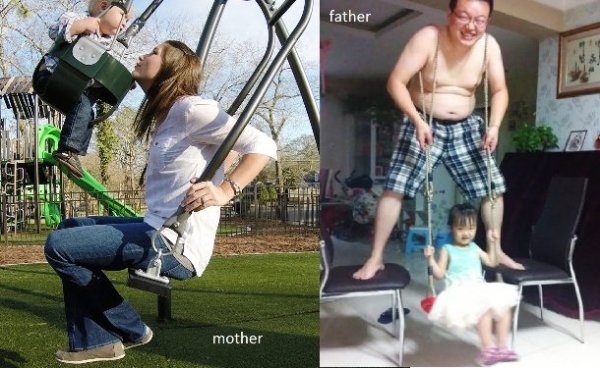 moms versus dads mothers fathers funny differences 12 Proof that moms and dads have far different views on how to raise their children (25 Photos)