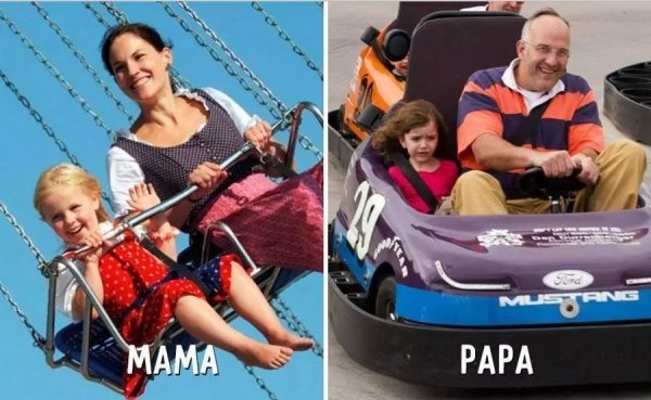 moms versus dads mothers fathers funny differences 18 Proof that moms and dads have far different views on how to raise their children (25 Photos)