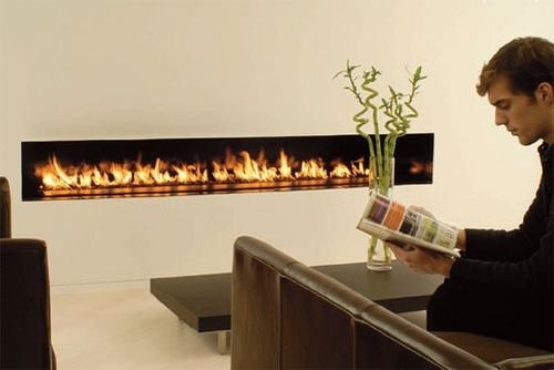 Wood-free fireplace.
