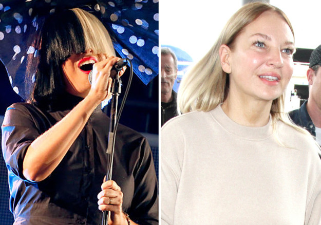 Here's some side-by-side, Sia-by-Sia action for you, just so you get the full picture.