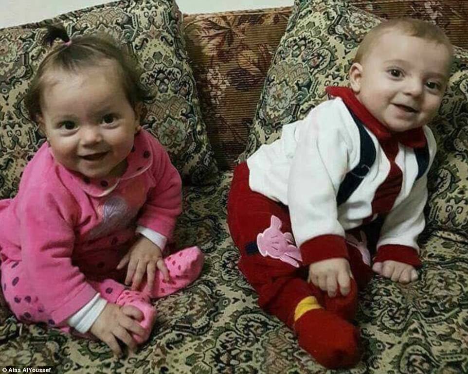 The children, pictured above, were among the 72 reported dead after Tuesday's chemical attack, which is believed to have been caused by the nerve agent sarin