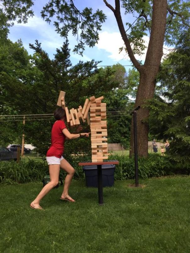 Played Giant Jenga On Memorial Day, Girlfriend Lost