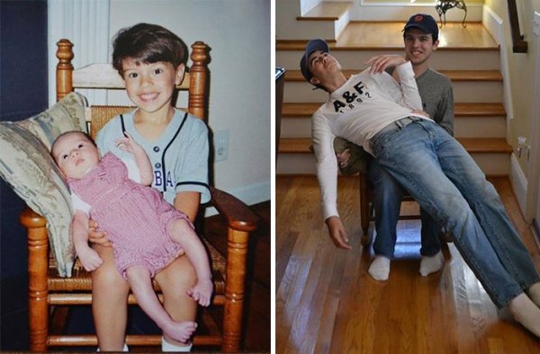 family photos then now same recreated funny 9 Then & now images prove that some people never change (40 Photos)